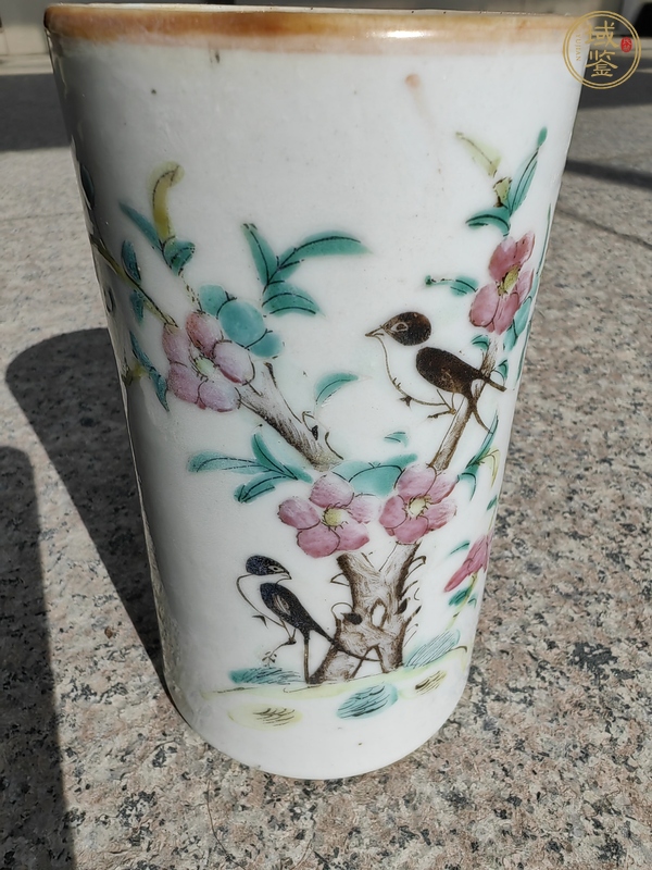 古玩陶瓷花鳥紋粉彩器真品鑒賞圖