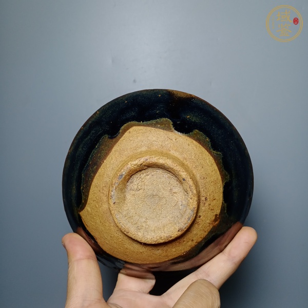 古玩陶瓷磁州窯窯變黑釉茶盞真品鑒賞圖