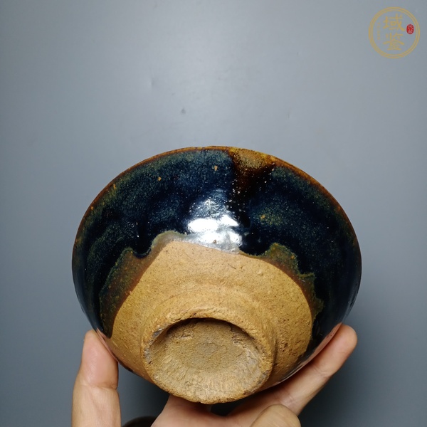 古玩陶瓷磁州窯窯變黑釉茶盞真品鑒賞圖