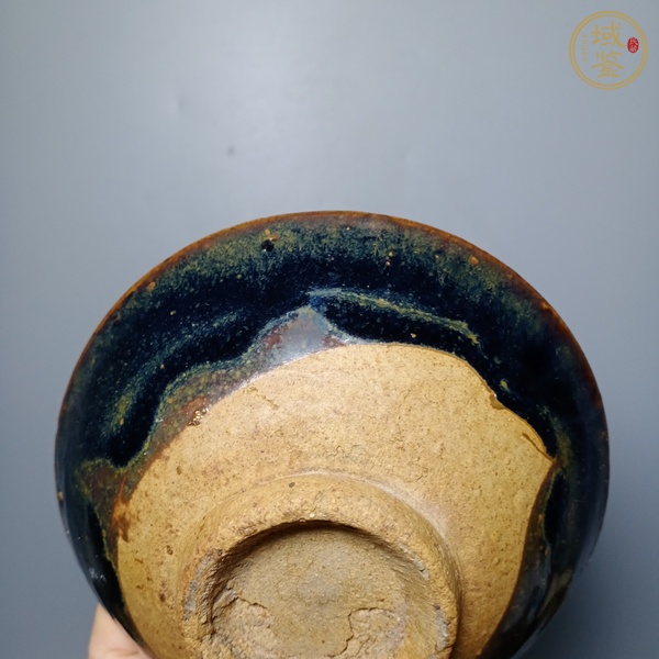 古玩陶瓷磁州窯窯變黑釉茶盞真品鑒賞圖