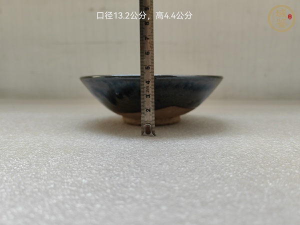 古玩陶瓷磁州窯窯變黑釉茶碗真品鑒賞圖