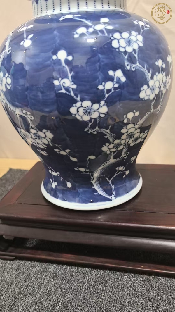 古玩陶瓷青花冰梅圖蓋罐真品鑒賞圖