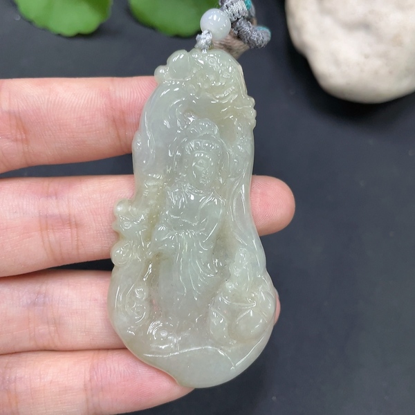古玩玉器86天然翡翠掛件拍賣,當前價格350元