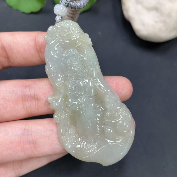 古玩玉器86天然翡翠掛件拍賣,當前價格350元