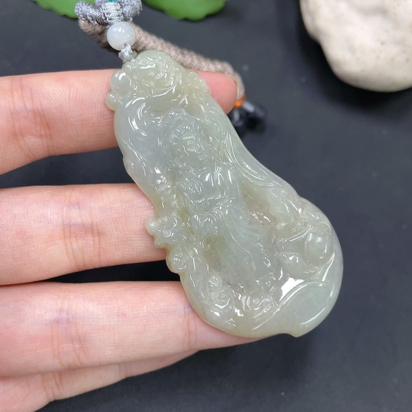 古玩玉器86天然翡翠掛件拍賣,當前價格350元