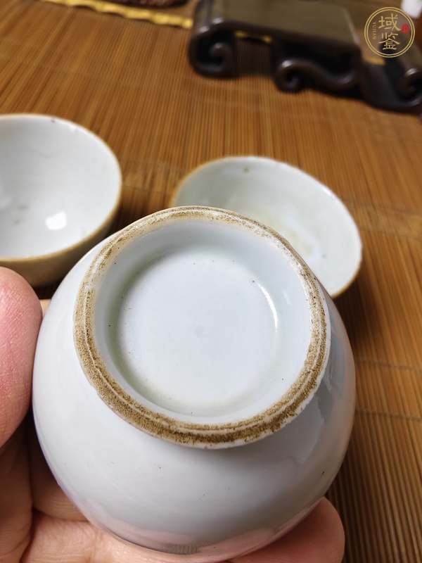 古玩陶瓷白釉仰鐘杯真品鑒賞圖