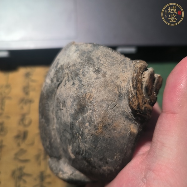 古玩陶瓷灰陶獸面陶塑真品鑒賞圖