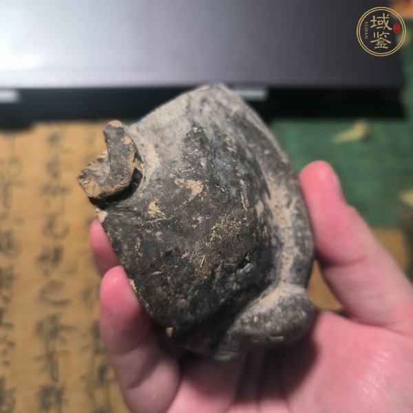 古玩陶瓷灰陶獸面陶塑真品鑒賞圖