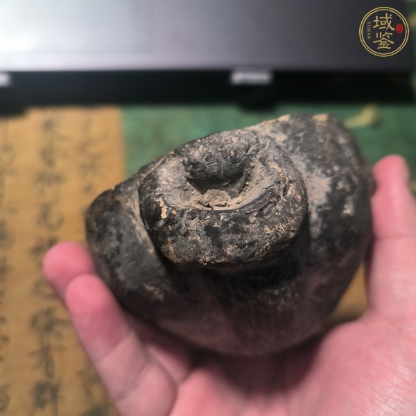 古玩陶瓷灰陶獸面陶塑真品鑒賞圖