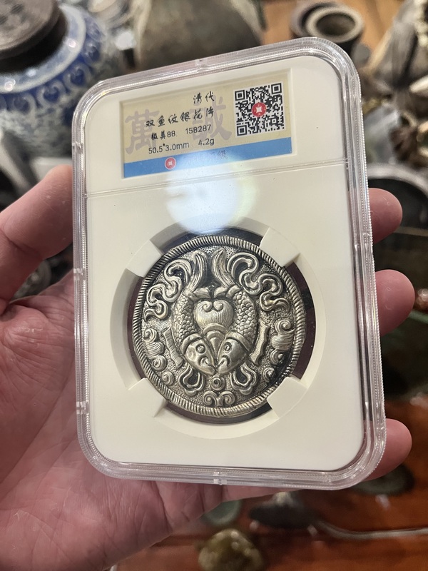 古玩雜項(xiàng)清代銀花片拍賣，當(dāng)前價(jià)格1500元