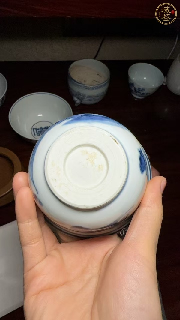 古玩陶瓷晚明青花茶圓真品鑒賞圖