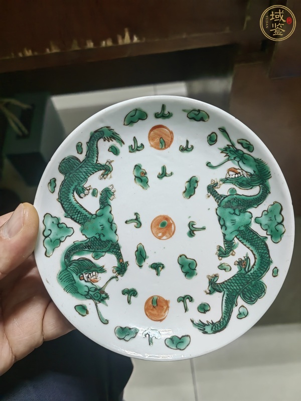 古玩陶瓷龍紋杯盤真品鑒賞圖