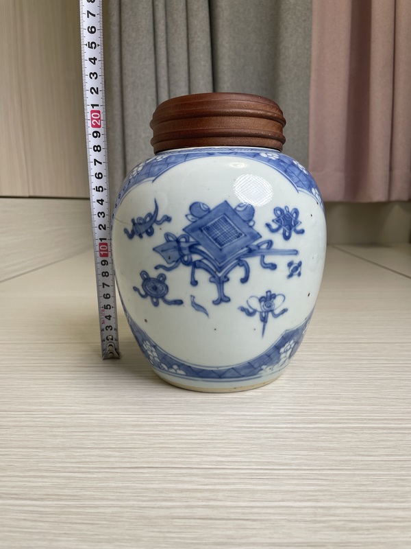 古玩陶瓷清康熙 極品青花冰梅博古圖大罐拍賣，當(dāng)前價(jià)格5300元