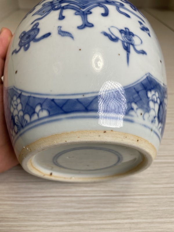 古玩陶瓷清康熙 極品青花冰梅博古圖大罐拍賣，當(dāng)前價(jià)格6800元