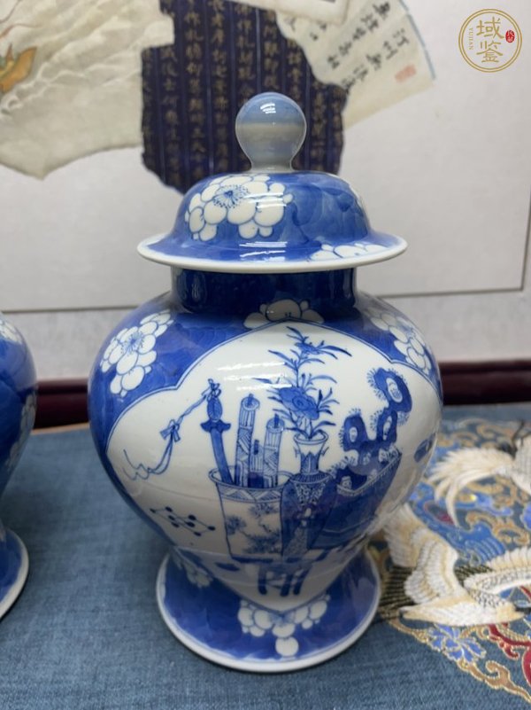 古玩陶瓷青花將軍罐真品鑒賞圖