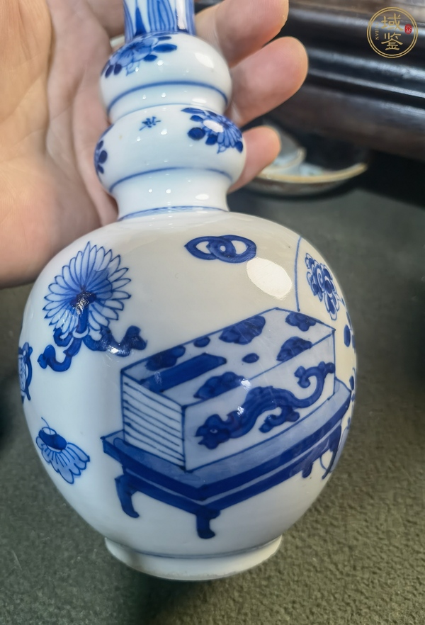 古玩陶瓷青花博古圖葫蘆瓶，注意品相真品鑒賞圖