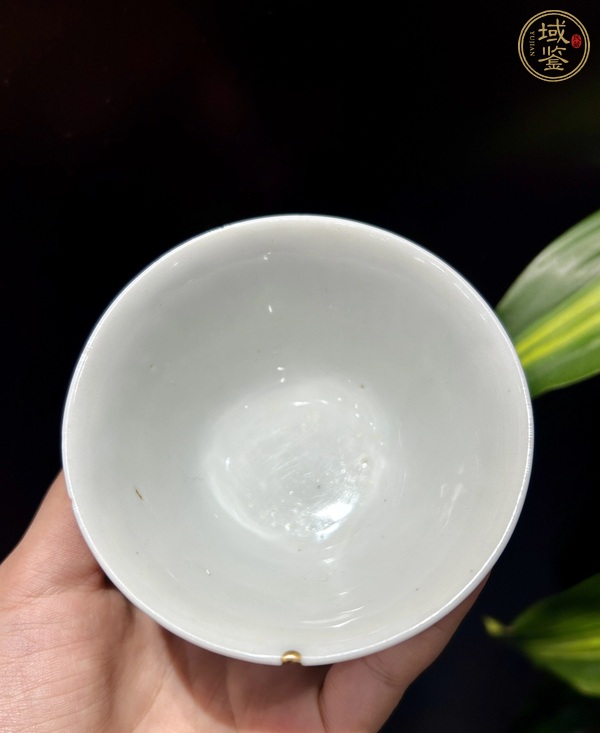 古玩陶瓷青花鳳紋仰鐘杯真品鑒賞圖