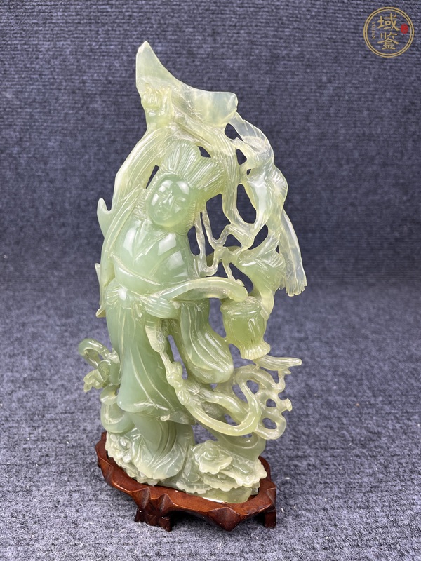 古玩雜項(xiàng)岫玉飛天女神擺件真品鑒賞圖