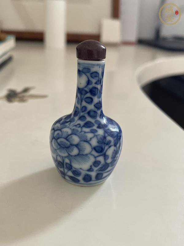 古玩陶瓷青花鳳紋小天球瓶真品鑒賞圖