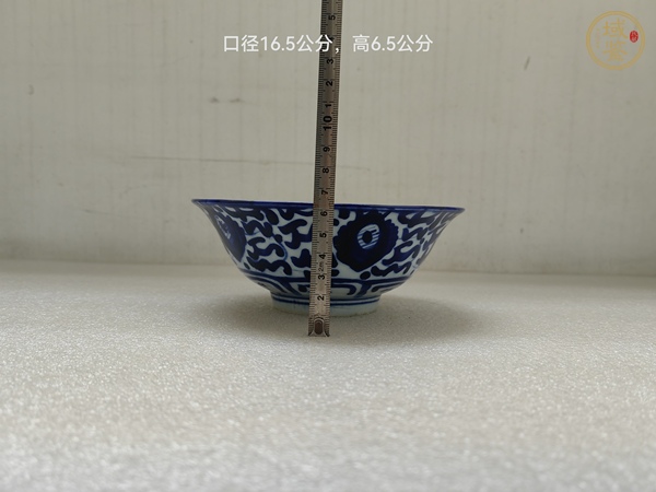 古玩陶瓷青花鳳眼紋茶碗真品鑒賞圖