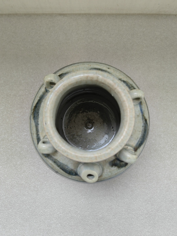 古玩陶瓷青花開光壽字紋四系茶壺拍賣,當前價格480元