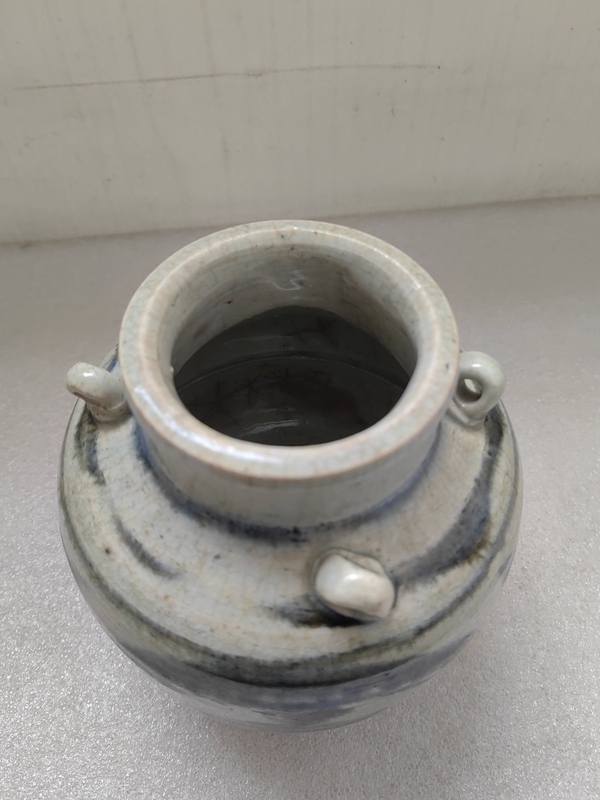 古玩陶瓷青花開光壽字紋四系茶壺拍賣,當前價格480元