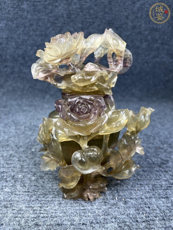 古玩雜項(xiàng)芙蓉石花瓶擺件真品鑒賞圖