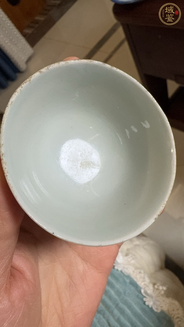 古玩陶瓷青花三星高照圖茶杯真品鑒賞圖