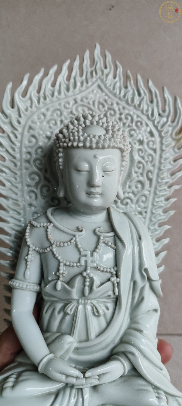 古玩陶瓷“許裕源制”款德化釋迦牟尼佛造像拍賣,當前價格160000元