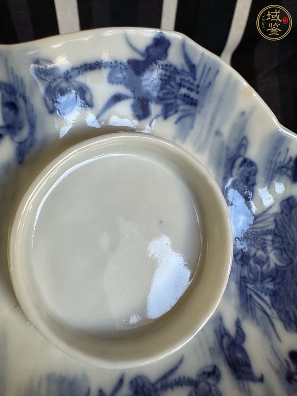 古玩陶瓷青花茶托真品鑒賞圖