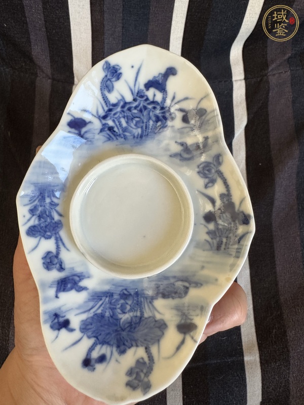 古玩陶瓷青花茶托真品鑒賞圖