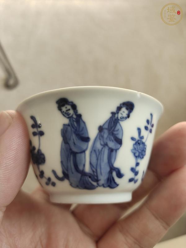 古玩陶瓷青花四美圖茶杯，注意品相真品鑒賞圖