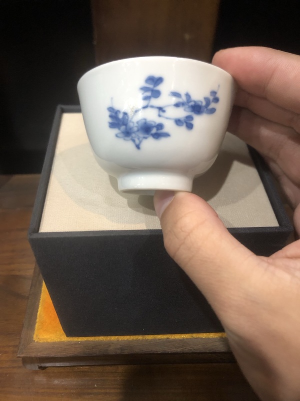 古玩陶瓷（精品主人杯）清-康熙-十二花神梅花-青花主人杯拍賣，當(dāng)前價格996元