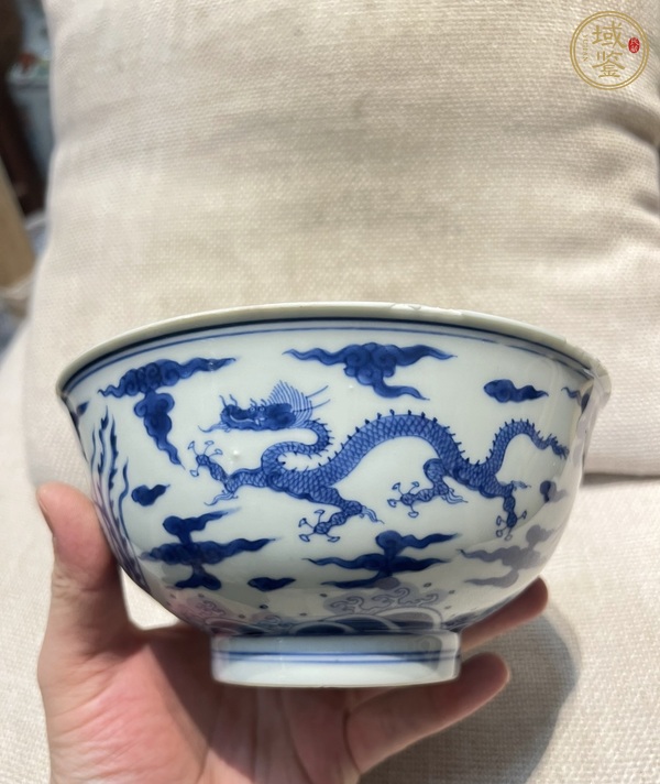 古玩青花龍鳳紋碗真品鑒賞圖