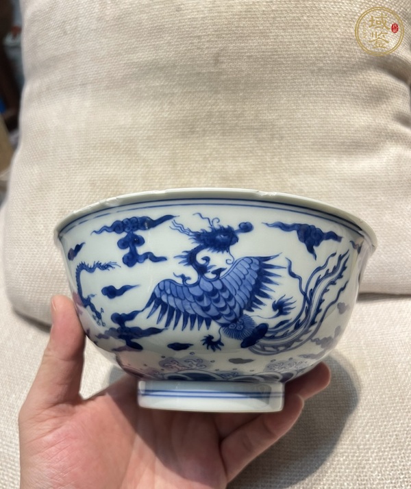 古玩陶瓷青花龍鳳紋碗真品鑒賞圖