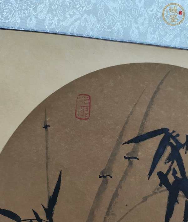 古玩字畫寫意墨竹團(tuán)扇真品鑒賞圖