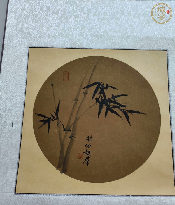 古玩字畫寫意墨竹團(tuán)扇真品鑒賞圖