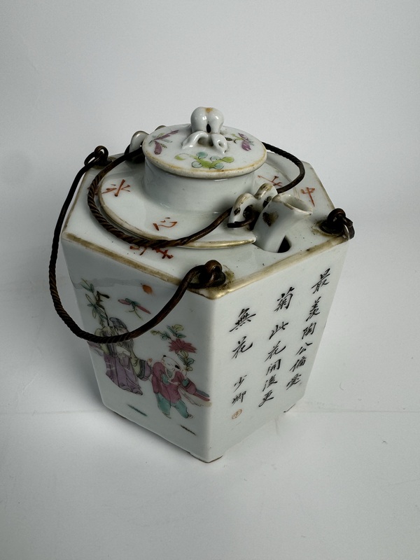 古玩陶瓷粉彩人物故事紋溫酒器拍賣,當前價格15000元