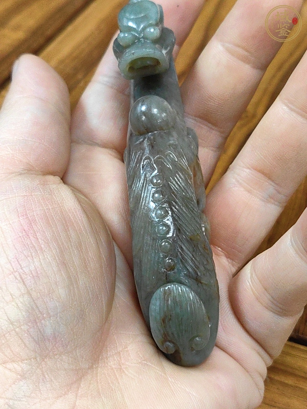 古玩玉器仿古龍紋玉帶鉤真品鑒賞圖