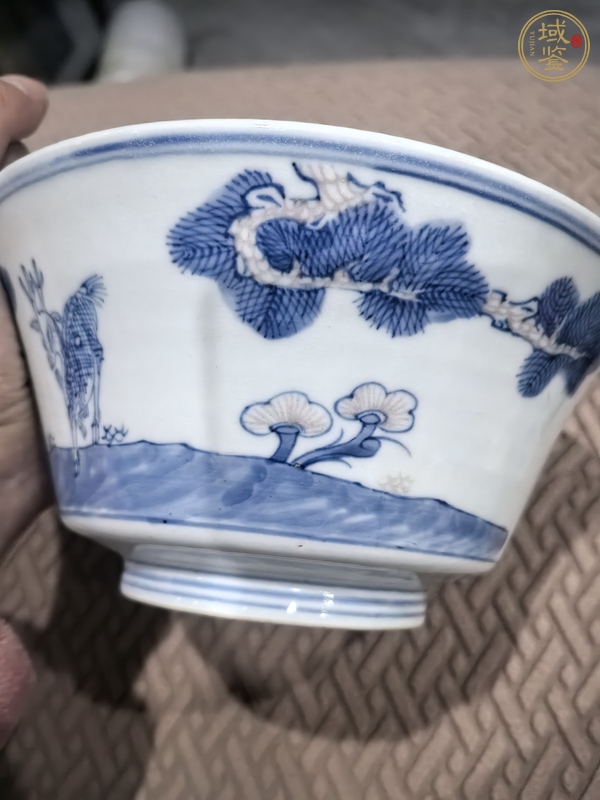 古玩陶瓷松鹿紋碗真品鑒賞圖