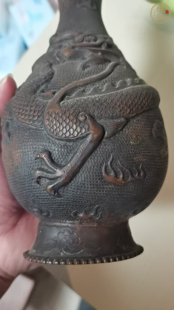 古玩銅器銅瓶真品鑒賞圖