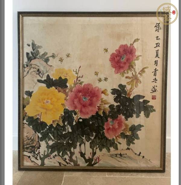 古玩字畫陳青青花卉真品鑒賞圖