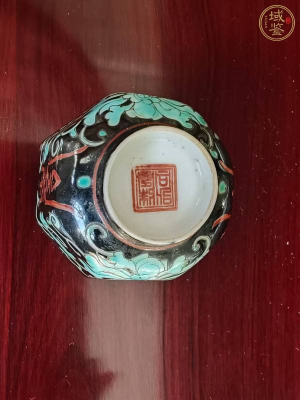 古玩陶瓷花間壽字紋杯真品鑒賞圖