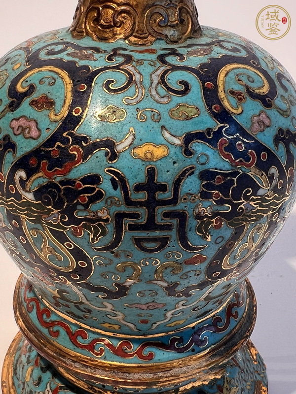 古玩銅器景泰藍(lán)瓶真品鑒賞圖