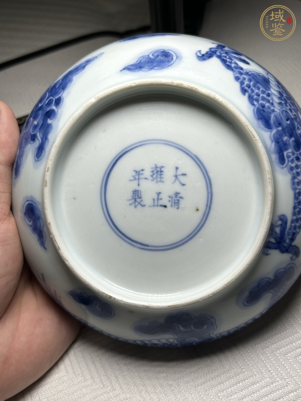 古玩陶瓷青花過墻龍紋碗真品鑒賞圖