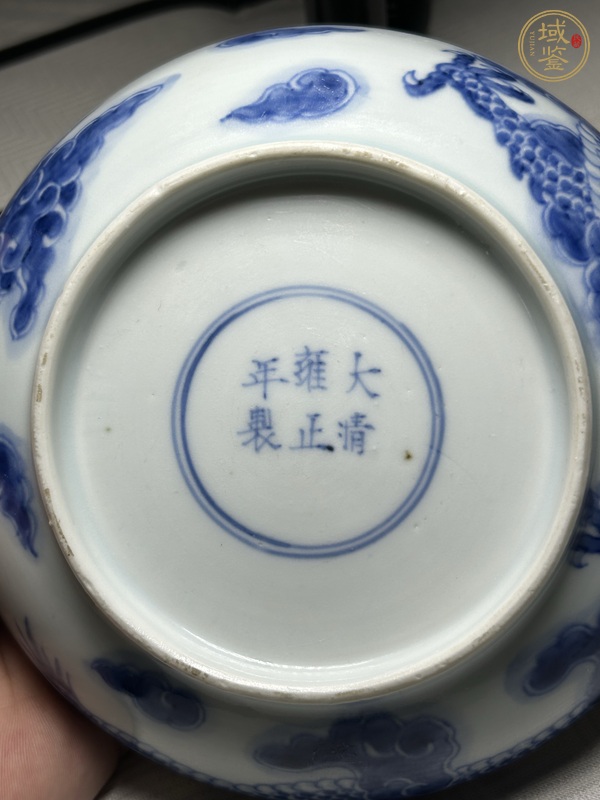 古玩陶瓷青花過墻龍紋碗真品鑒賞圖