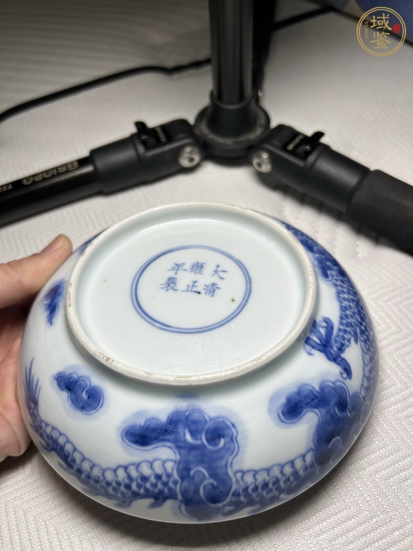 古玩陶瓷青花過墻龍紋碗真品鑒賞圖