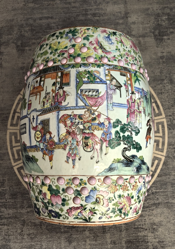 古玩陶瓷道光粉彩西廂記(慧明寄書)繡墩(48+厘米)拍賣,當前價格88888元