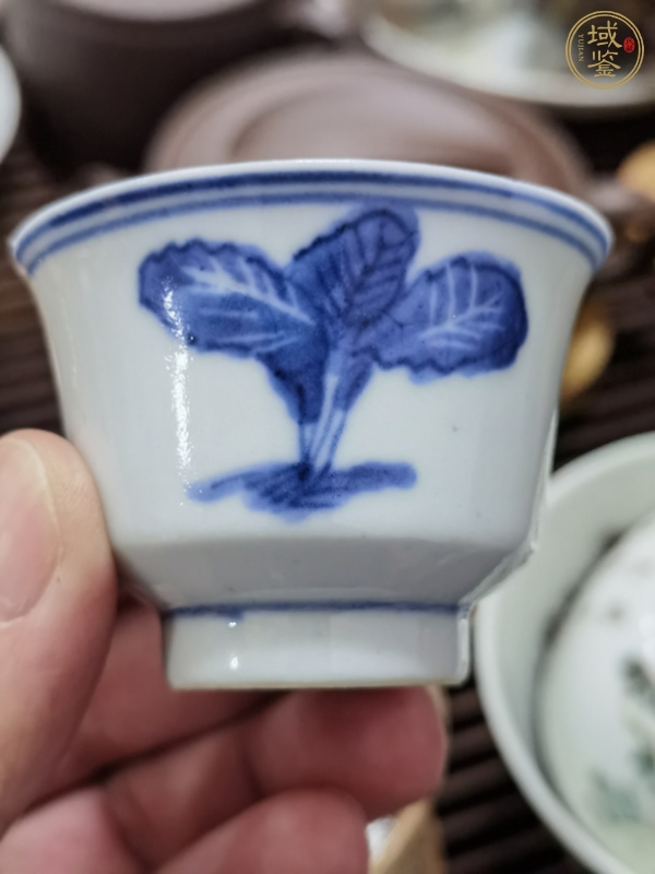 古玩陶瓷萊菔紋青花杯真品鑒賞圖