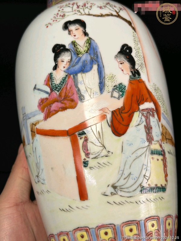 古玩陶瓷粉彩瓶真品鑒賞圖